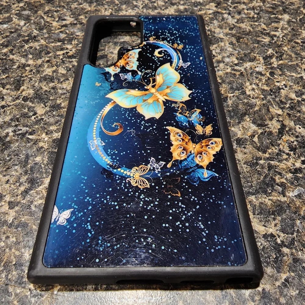 Samsung Galaxy S22 Ultra Cell Phone Case Bumper Screen Protector Butterfly